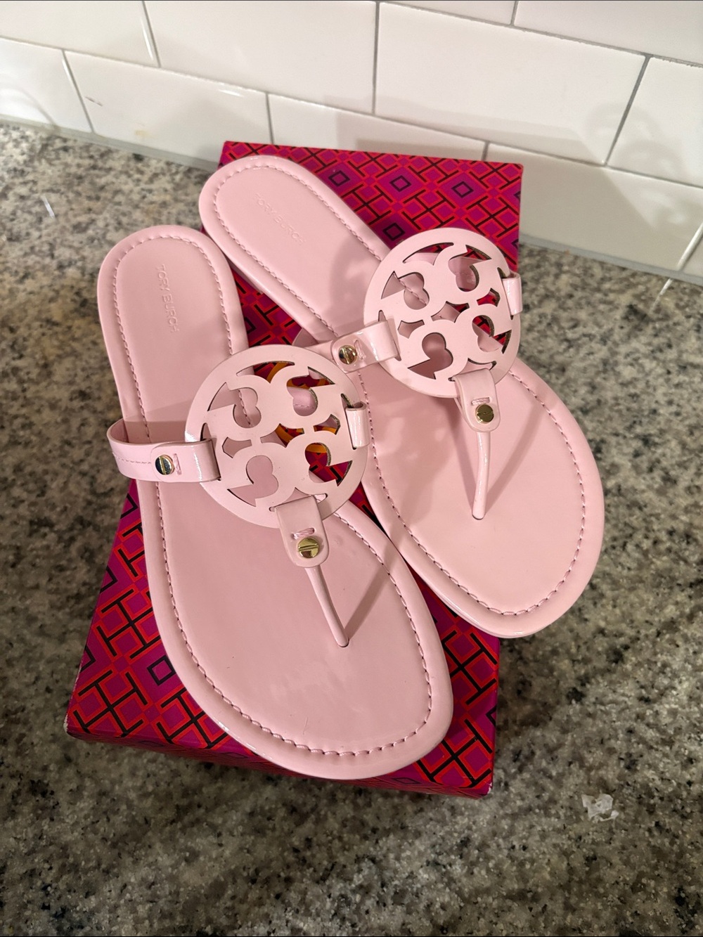 Tory Burch Miller Patent Leather Sandals - Picture 3 of 4